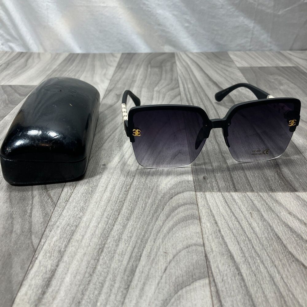 Genesis 4684 UV 400 Protection Square Sunglasses‎ Semi Rimless With Case